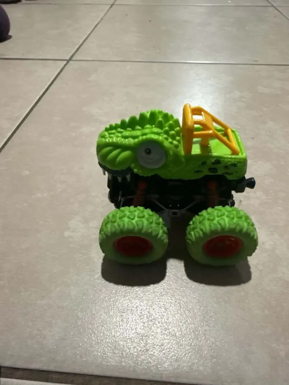 Green Dinosaur Monster Truck 360 Degree Rotation Stunt Toy Car